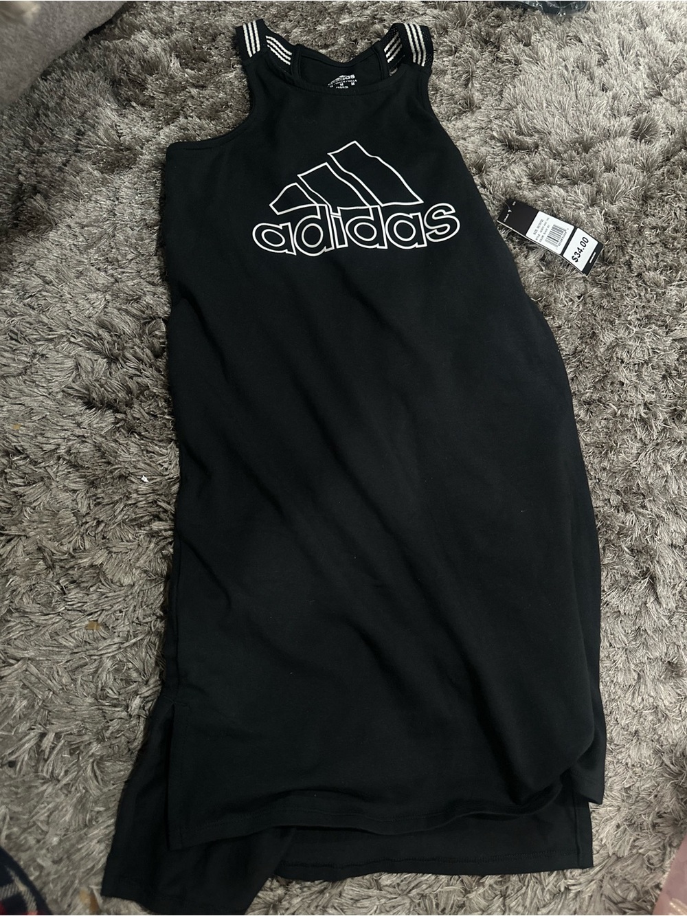 adidas Black Logo Tank Dress for Kids